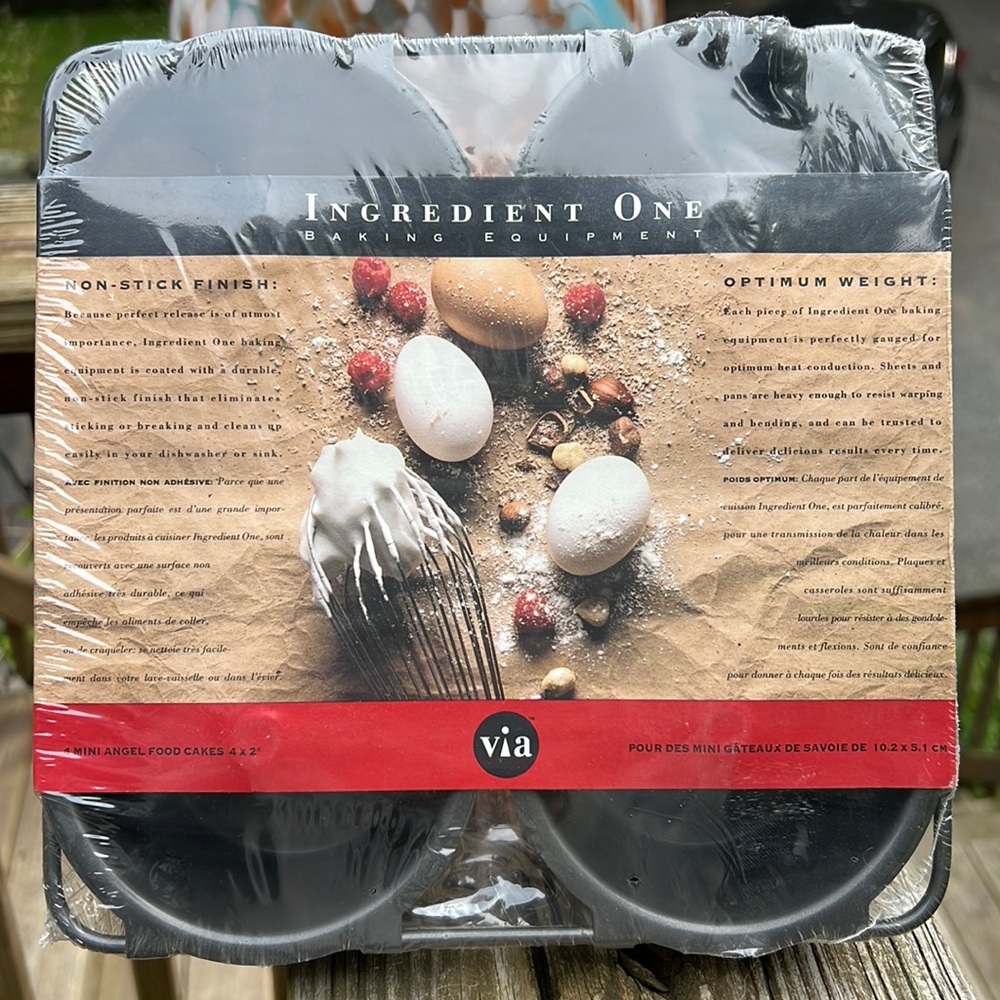 New 4Mini Angel Food Cake Pans